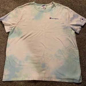 Champion Blue and Green Tie Dye Shirt